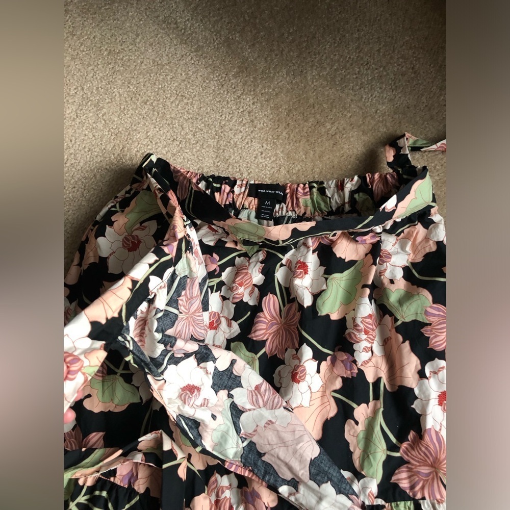 Who What Wear Women’s M Ruffled Tiered Wrap High-Rise Maxi Skirt in Deco Floral - Picture 9 of 13